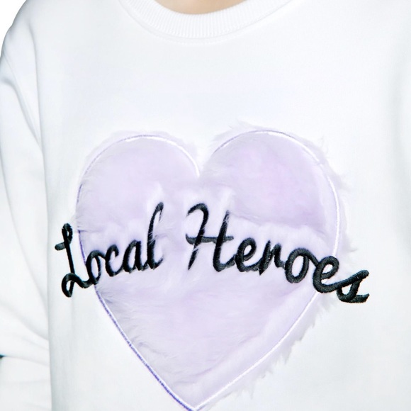 [NWT] Local Heroes fur heart cozy sweatshirt - Picture 5 of 8